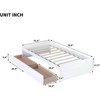 ALEXOUN Twin Size Bed Frame with Storage Drawers -Minimalist Rubber Wood Bed Frame Fits Bedroom,Guest Room,Nursery No Box Spring Needed - 3 of 4