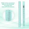 Unique Bargains Aluminum Alloy Rulers with Centimeters Millimeters Inches and Conversion Table 2 Pcs - 4 of 4