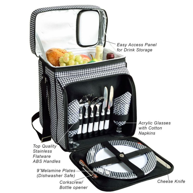 Picnic at Ascot Insulated Picnic Basket/Cooler Fully Equipped with Service for 2, 2 of 5