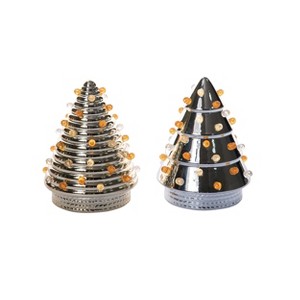 Transpac Small Dol Light Up Halloween Tree Decor Set of 2 Halloween Home Decorations - 1 of 1