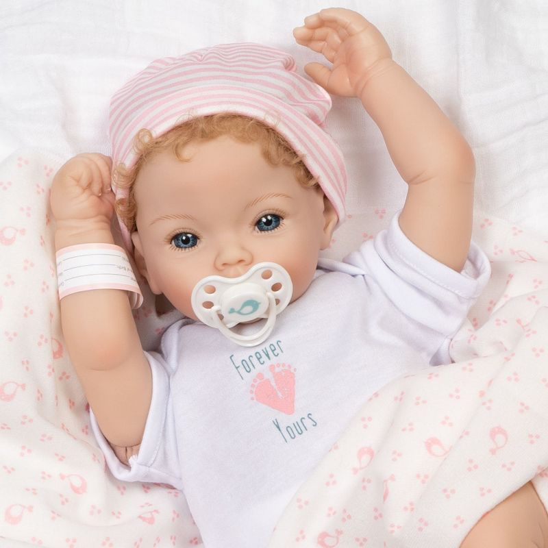Paradise Galleries Realistic Newborn Doll - Forever Yours Golden, 7-Piece Reborn Doll Gift Set with Magnetic Pacifier, 1 of 11