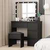 Makeup Vanity Desk with Mirror & Lights, Vanity Desk with Power Outlet - 3 of 4