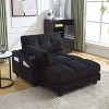 TinyHomie Sleeper Sofa Couch Bed, Oversized Chaise Lounge Chair Cozy Cloud Couch - 2 of 4