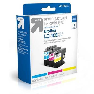 Remanufactured Cyan/Magenta/Yellow High Yield 3-Pack Ink Cartridges - Compatible with Brother LC 103 Ink Series Printers - up & up™