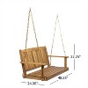 Tambora Acacia Wood Patio Porch Swing - Christopher Knight Home - 3 of 4