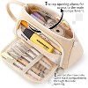Fmeida Large Capacity Pencil Case Pouch School Supplies, Aesthetic Stationery Pen Case Bag for Girls Women-Khaki - 3 of 4