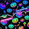 LunaLulinlk Blacklight Halloween Shower Curtain with Snap in Liner - 2 of 4