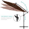 Best Choice Products 10ft Solar LED Offset Hanging Outdoor Market Patio Umbrella w/ Adjustable Tilt - 4 of 4
