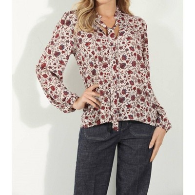 Women's Tie Neck Blouse - Veronica M