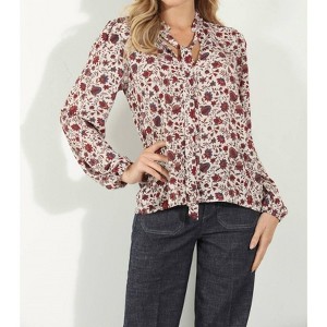 Women's Tie Neck Blouse - Veronica M - 1 of 3