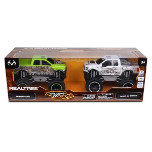 RealTree: Push & Go Ford F-150 Raptor & RAM Rebel Trucks, 2 Pack - 1 of 4