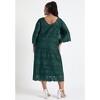 June + Vie by Roaman's Bell-Sleeve Lace Midi Dress - 3 of 4