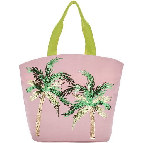 NEW TJ Maxx Shopping Bag PRETTY PALM LEAVES Reusable Tote Bag