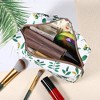 Unique Bargains Women's Printed Makeup Bag White Green 1 Pc - 4 of 4