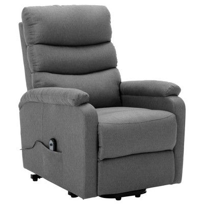 vidaXL Power Lift Recliner Chair for Elderly - Light Gray Fabric