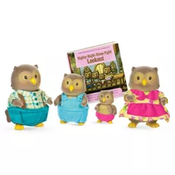 Li'l Woodzeez Miniature Animal Figurine Set - Whooswhoo Owl Family