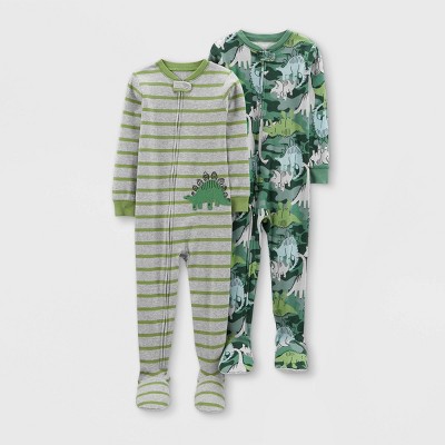 Baby Boys' 2pk Dino Footed Pajama - Just One You® made by carter's Green 12M