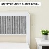 Bed Frame with Wave Wood Headboard, Queen Platform Bed Frame with Safe Rounded Corners & Under Bed Storage, Strong Metal Slats Support - 4 of 4