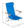 VisioGear Folding Beach Chair, Portable Backpack Foldable Camping Chair with Headrest Cup Holder, Pink, 23"*21.7"*31.5" - 3 of 4