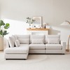 100.2" Linen Modular L-Shaped Sectional Sofa with Movable Ottoman, 5 Cushions & 4 Lumbar Pillows - 4 of 4