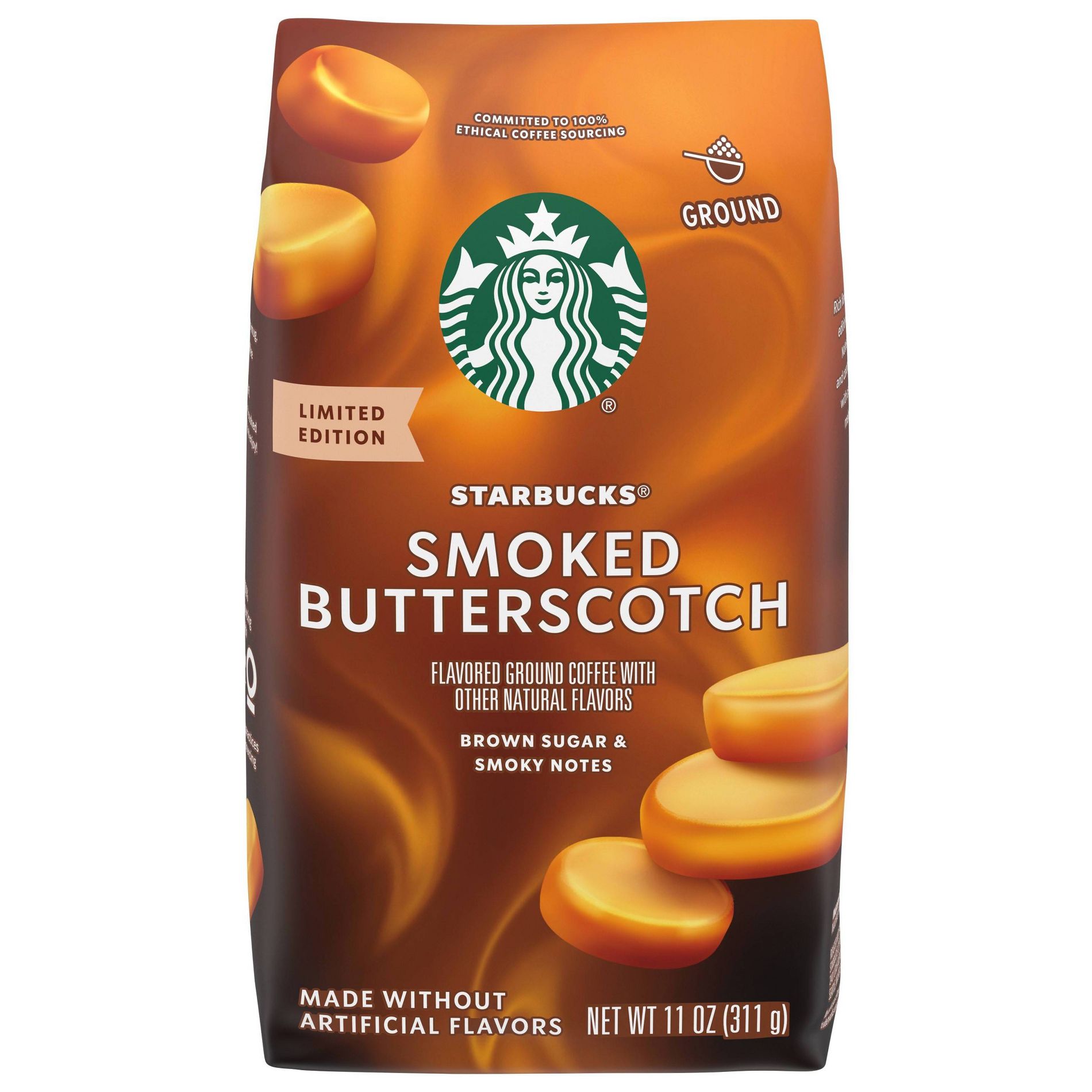 Starbucks Smoked Butterscotch Medium Roast Ground Coffee - 11oz