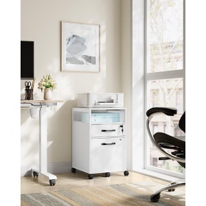 VASAGLE File Cabinet with Lock, Filing Cabinet with 2 Storage Drawers, for Hanging File Folders, Open Shelf - 1 of 4