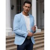 Men's Casual Sport Coat Lightweight Linen Blazer One Button Business Suit Jackets Stylish Daily Suits - 4 of 4