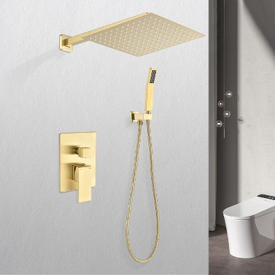ONWITH 12" Rain Shower Head Systems Wall Mounted Shower