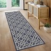 Outdoor Runner Rug Modern  Waterproof Patio Rug Woven Stain Resistant Easy to Clean Outdoor Carpet Runner for Backyard, Patio,  Bedroom. - 3 of 4