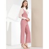 Allegra K Women's High Waist Casual Wide Leg Pants Overalls Jumpsuit - 3 of 4