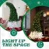 Syemin Artificial Trees 6 FT Santa Hat Style Pre-lit Christmas Tree Hinged Artificial Xmas Tree Pine Tree 839 Branch Tips Holiday, Green, 35"*35"*72" - 4 of 4
