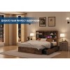 Bed Frame with Storage - Wood Bed with Tall Bookcase Headboard, 5 Storage Drawers & Charging Station, Noise-Free, No Box Spring Needed - 4 of 4