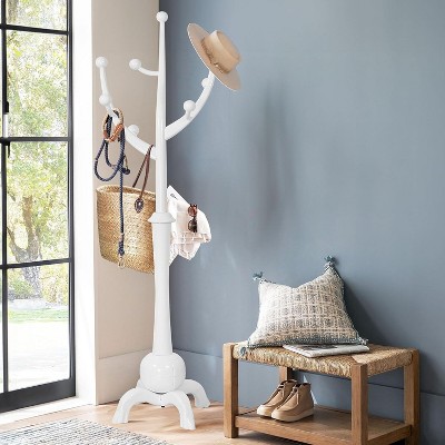Bekrvio Heavy Duty Freestanding Coat Rack - Sturdy Round Base, Coat Tree Stand for Jacket, Hat - Entryway/Bedroom