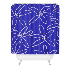 Deny Designs Jae Polgar Party Shower Curtain Blue : Microfiber, Machine Washable, Non-Slip Backing - 1 of 2