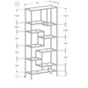 TOAOTBNBO 9 Tempered Glass Bookcase with Storage Cabinet, Home Office Industrial Tall Bookshelves Modern Bookcase with Metal Legs - 4 of 4