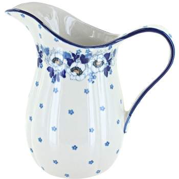 Blue Rose Polish Pottery B35 Ceramika Artystyczna Pitcher