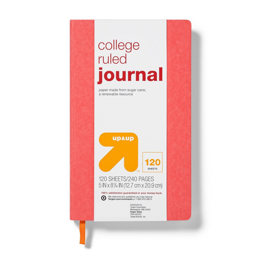 College Ruled Journal Pink - up & up