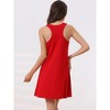 INSPIRE CHIC Women's Tank Racerback Sleeveless Nightgown - 3 of 4