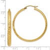 Black Bow Jewelry 3.5mm, 14k Yellow Gold Diamond-cut Hoops, 38mm (1 1/2 Inch) - 4 of 4