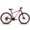 BestParts 27.5 Inch Mountain Bike, Trail City Commuter Bicycle, 21-Speed Aluminum MTB with Disc Brakes, Front Suspension, for Men 5'4–6'2", Red - 2 of 4