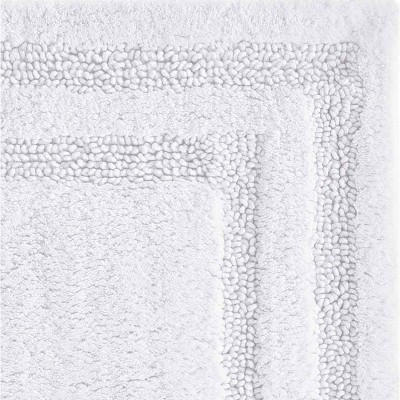 Isla White Cotton 2-Piece Bath Rug Set