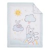 Disney Winnie the Pooh Hello Sunshine White and Aqua 3 Piece Nursery Mini Crib Bedding Set - Comforter and Two Fitted Mini Crib Sheets - 2 of 4