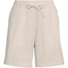 Lands' End Women's Linen High Rise Pull On 7" Shorts - 3 of 3