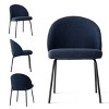 Set of 4 Dining Chairs Modern Upholstered Armless Kitchen Chair with 20 Inch  Wider Seat and Metal Legs for Dining Room,Kitchen-Tanpinhause - 4 of 4