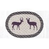 Earth Rugs Eco-Friendly Bucks Oval Placemat 13"x19" Rustic Farmhouse Accent - 2 of 3