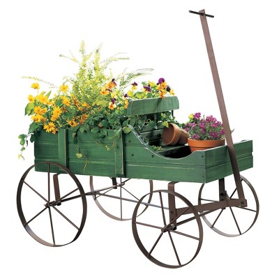 Collections Etc Wagon Decorative Indoor / Outdoor Garden Backyard Planter