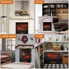 20" Electric Fireplace Heater - Realistic Log Flame - 1500W, Eco-Friendly, for Apartment & Small Rooms - Indoor Fireplace - 4 of 4