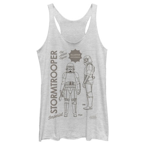 Women's Star Wars The Mandalorian Stormtrooper Action Figure Racerback ...