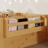 SeaCamel Low-Profile Twin Montessori Bed: Natural Wood Frame with Safety Rails, Night Light & Storage to Empower Independence - 2 of 4