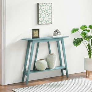 Kings Brand Furniture Console Table - Narrow Sofa Table with Storage Shelf for Hallway, Front Hall, Entryway, Living Room - 1 of 4